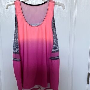 Lucky In Love Athletic Tank Top – Size Large – Vibrant & Flowy